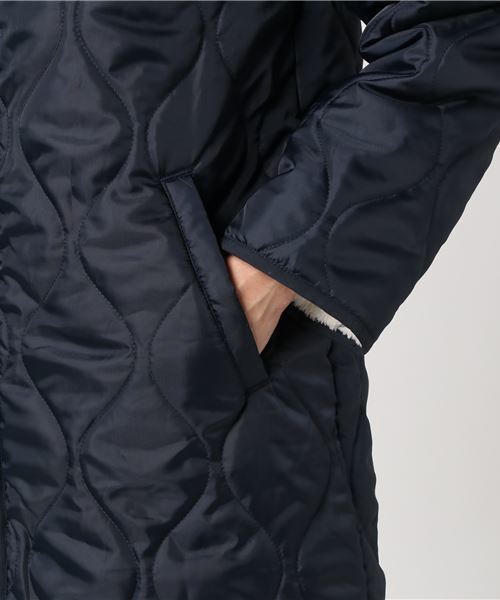 earth music&ecology（アースミュージックアンドエコロジー）の「・キルティングコート（その他アウター・レディース・ネイビー/カーキ/ピンクベージュ・L/M）」の6枚目の写真