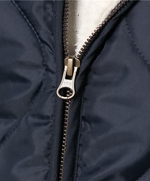 earth music&ecology（アースミュージックアンドエコロジー）の「・キルティングコート（その他アウター・レディース・ネイビー/カーキ/ピンクベージュ・L/M）」の4枚目の写真