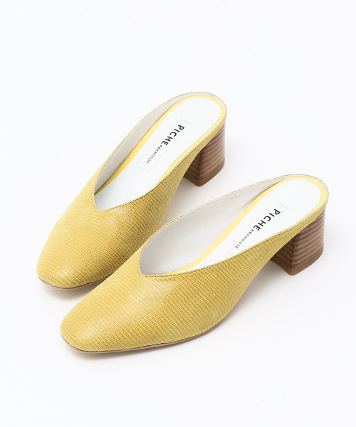 PICHE ABAHOUSE(ピシェ アバハウス)の「スクエアトウミュール(サンダル・レディース・ブラック/ブラウン/イエロー・34/35/36/37/38/39/40)」の3枚目の写真