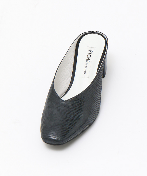 PICHE ABAHOUSE(ピシェ アバハウス)の「スクエアトウミュール(サンダル・レディース・ブラック/ブラウン/イエロー・34/35/36/37/38/39/40)」の6枚目の写真