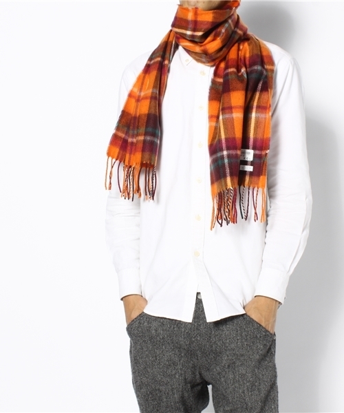 WEGO（ウィゴー）の「アクリルマフラー（マフラー・メンズ・オレンジ・FREE）」の4枚目の写真