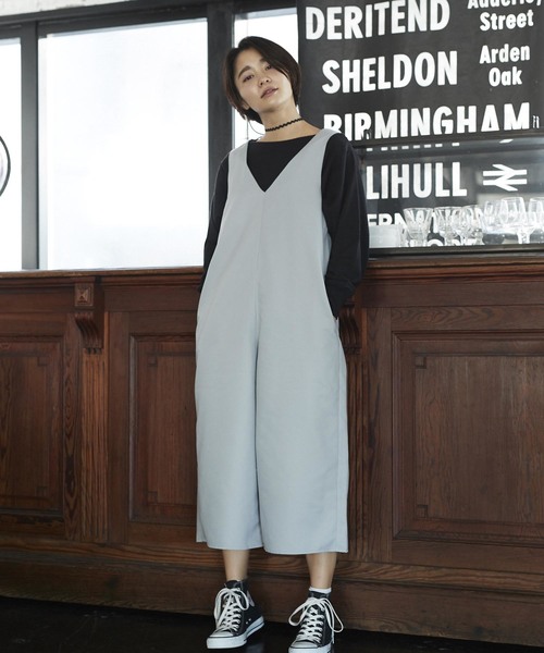 E Hyphen World Gallery イーハイフンワールドギャラリー の Vネックオールインワン つなぎ オールインワン Wear