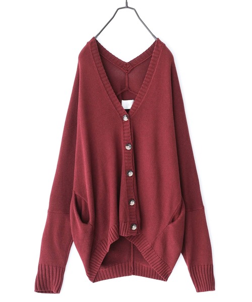 n'OrLABEL（ノアールレーベル）の「『ゆるっとラフニットカーデ』（カーディガン/ボレロ・レディース・ブラック/杢グレー/ネイビー/ベージュ/ボルドー・FREE）」の21枚目の写真