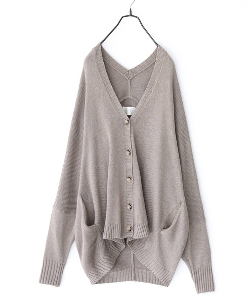 n'OrLABEL（ノアールレーベル）の「『ゆるっとラフニットカーデ』（カーディガン/ボレロ・レディース・ブラック/杢グレー/ネイビー/ベージュ/ボルドー・FREE）」の19枚目の写真
