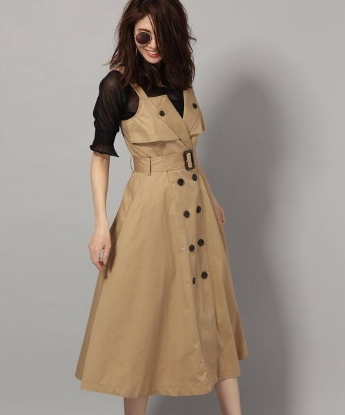 Andemiu（アンデミュウ）の「サマ―トレンチワンピース795450（ワンピース・レディース・ベージュ/カーキ・MEDIUM/SMALL）」の6枚目の写真