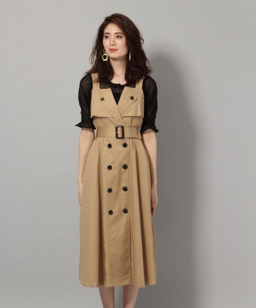 Andemiu（アンデミュウ）の「サマ―トレンチワンピース795450（ワンピース・レディース・ベージュ/カーキ・MEDIUM/SMALL）」の7枚目の写真
