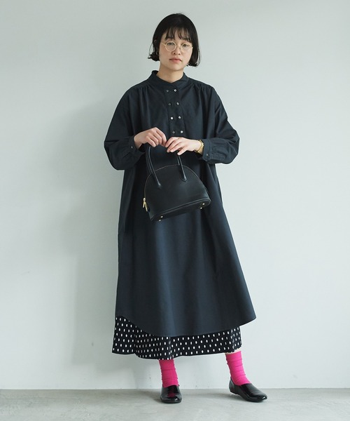 製品染めオックス コックワンピース コックワンピース Bulle Early De Spring ワンピース De Savon ビュルデサボン のファッション Bulle 大放出セール