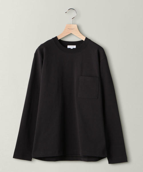 BEAUTY&YOUTH UNITED ARROWS（ビューティーアンドユースユナイテッドアローズ）の「BY クリスピーコットン 1ポケット カットソー ◆（Tシャツ/カットソー・メンズ・ネイビー/Brick /ホワイト/ブラック/ライトグレー・MEDIUM/X-LARGE/SMALL/LARGE）」の2枚目の写真