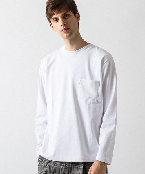 BEAUTY&YOUTH UNITED ARROWS（ビューティーアンドユースユナイテッドアローズ）の「BY クリスピーコットン 1ポケット カットソー ◆（Tシャツ/カットソー・メンズ・ネイビー/Brick /ホワイト/ブラック/ライトグレー・MEDIUM/X-LARGE/SMALL/LARGE）」の14枚目の写真