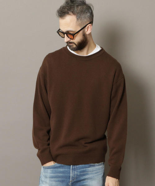BEAUTY&YOUTH UNITED ARROWS（ビューティーアンドユースユナイテッドアローズ）の「BY ウール/カシミヤ ワイドフォルム ロールネック ニット（ニット/セーター・メンズ・ケリー/ライトグレー/ダークブラウン/ブラック・LARGE/X-LARGE/SMALL/MEDIUM）」の18枚目の写真