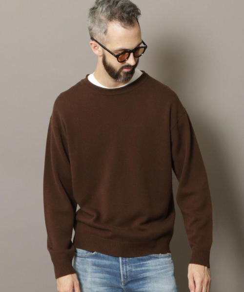 BEAUTY&YOUTH UNITED ARROWS（ビューティーアンドユースユナイテッドアローズ）の「BY ウール/カシミヤ ワイドフォルム ロールネック ニット（ニット/セーター・メンズ・ケリー/ライトグレー/ダークブラウン/ブラック・LARGE/X-LARGE/SMALL/MEDIUM）」の17枚目の写真