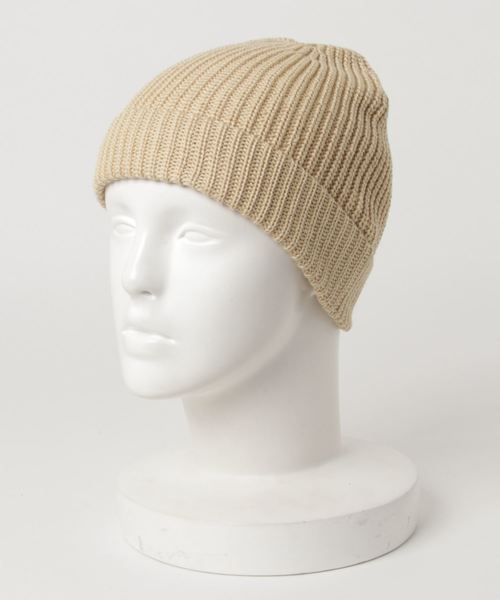 NANO universe（ナノユニバース）の「：スタンダードアゼニットキャップ（ニットキャップ/ビーニー・メンズ・ベージュ/サックスブルー/オレンジ/ブラック・FREE）」の3枚目の写真