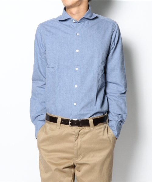 BRILLA per il gusto（ブリッラペルイルグースト）の「△Finamore / オックスフォードカッタウェイ（シャツ/ブラウス・メンズ・ホワイト/ブルー系その他・X-SMALL/SMALL/MEDIUM/LARGE）」の3枚目の写真