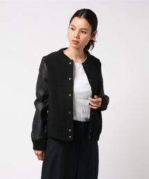 e.r.g* | 袖フェイクレザーブルゾン(ブルゾン)