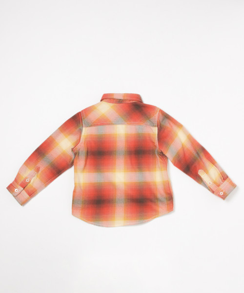 BAYFLOW（ベイフロー）の「[KIDS]ネルオンブレチェックシャツ（シャツ/ブラウス・キッズ・オレンジ/ブルー/グリーン・SMALL/MEDIUM/LARGE/X-LARGE/XX-LARGE）」の6枚目の写真