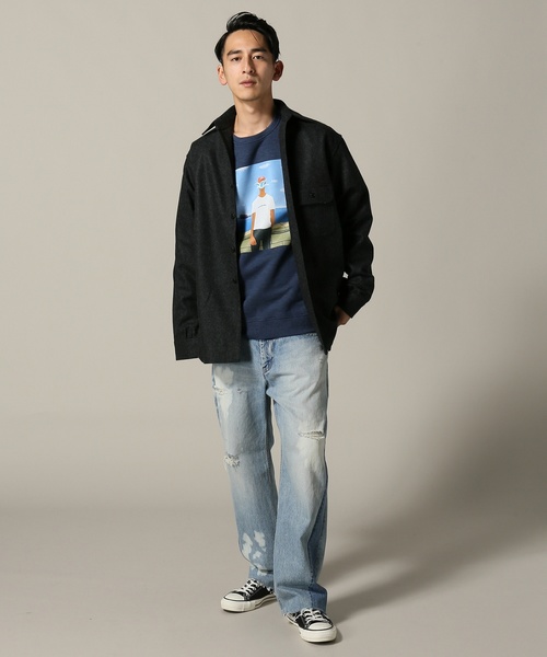 JOINT WORKS(ジョイントワークス)の「QUATRE CENT QUINZE SON SWEAT(スウェット・メンズ・サックスブルー/ホワイト・LARGE/X-LARGE)」の3枚目の写真