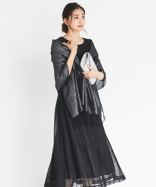 SMILE ORCHID(スマイルオーキッド)の「ラメショールストール(ストール/ショール・レディース・ホワイト/ブラック/ベージュ/ピンク/シルバー/ゴールド/ラベンダー・FREE)」の12枚目の写真