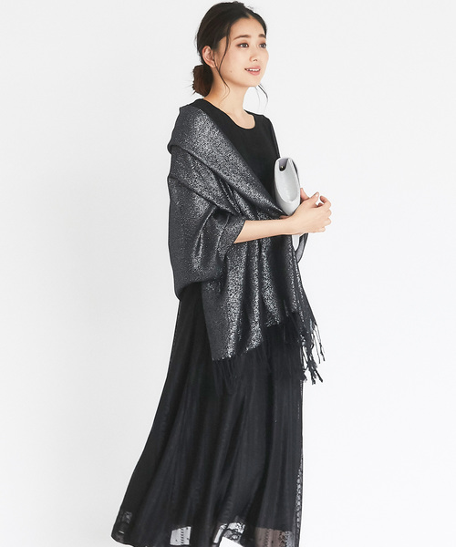 SMILE ORCHID(スマイルオーキッド)の「ラメショールストール(ストール/ショール・レディース・ホワイト/ブラック/ベージュ/ピンク/シルバー/ゴールド/ラベンダー・FREE)」の18枚目の写真