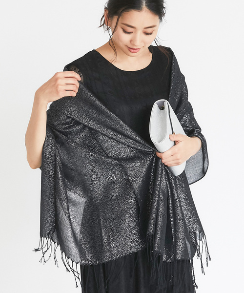 SMILE ORCHID(スマイルオーキッド)の「ラメショールストール(ストール/ショール・レディース・ホワイト/ブラック/ベージュ/ピンク/シルバー/ゴールド/ラベンダー・FREE)」の19枚目の写真