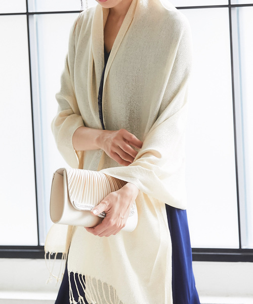 SMILE ORCHID(スマイルオーキッド)の「ラメショールストール(ストール/ショール・レディース・ホワイト/ブラック/ベージュ/ピンク/シルバー/ゴールド/ラベンダー・FREE)」の13枚目の写真