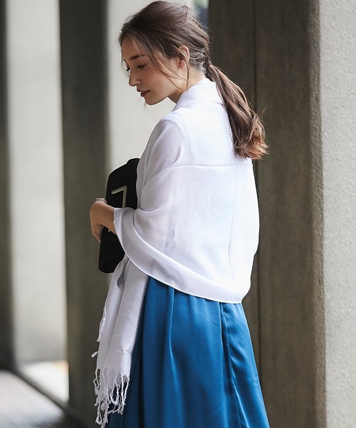 SMILE ORCHID(スマイルオーキッド)の「ラメショールストール(ストール/ショール・レディース・ホワイト/ブラック/ベージュ/ピンク/シルバー/ゴールド/ラベンダー・FREE)」の22枚目の写真