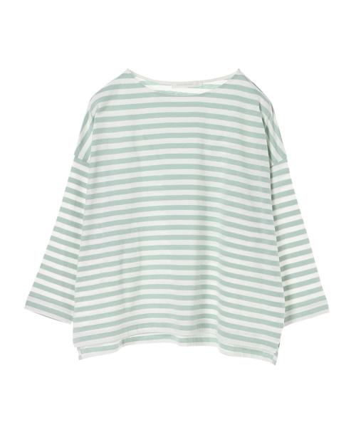 AMERICAN HOLIC（アメリカンホリック）の「ドロップボーダープルオーバー1（Tシャツ/カットソー・レディース・ブラック/ネイビー/ピンク/グリーン・L/M）」の8枚目の写真