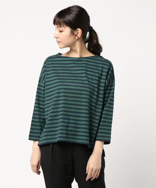 AMERICAN HOLIC（アメリカンホリック）の「ドロップボーダープルオーバー1（Tシャツ/カットソー・レディース・ブラック/ネイビー/ピンク/グリーン・L/M）」の19枚目の写真