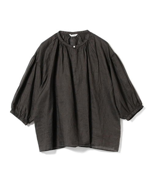 LE GLAZIK（ルグラジック）の「LE GLAZIK / ギャザーネック パフスリーブ プルオーバートップス ＜WOMEN＞（シャツ/ブラウス・レディース・ブラック・36）」の2枚目の写真