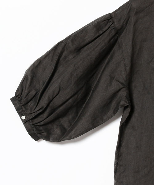 LE GLAZIK（ルグラジック）の「LE GLAZIK / ギャザーネック パフスリーブ プルオーバートップス ＜WOMEN＞（シャツ/ブラウス・レディース・ブラック・36）」の6枚目の写真