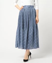 トライアングルプリント消しプリーツスカート
