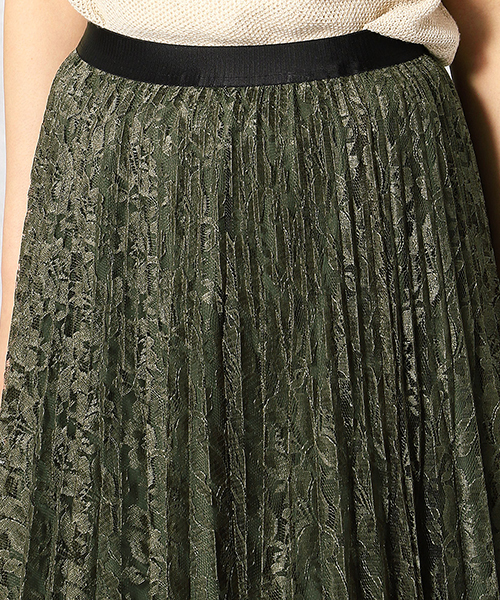 Comme　Ca　Mature（コムサマチュア）の「花柄レース プリーツスカート（スカート・レディース・ネイビー/カーキ/マスタード・FREE）」の8枚目の写真