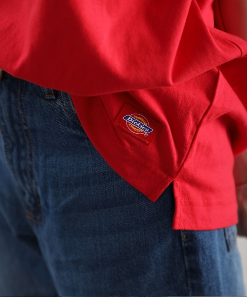 Dickies（ディッキーズ）の「Dickies ディッキーズ ロゴプリントビッグミドル丈前面プリントTシャツ ユニセックス(半袖)（Tシャツ/カットソー・レディース・ホワイト/ブラック/ネイビー/レッド・FREE）」の8枚目の写真