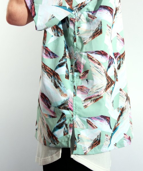 ８(eight)（エイト）の「総柄 半袖 アロハシャツ（シャツ/ブラウス・メンズ・ネイビー/ライトグリーン/ブラック系その他/ブラック系その他2・MEDIUM/LARGE）」の22枚目の写真