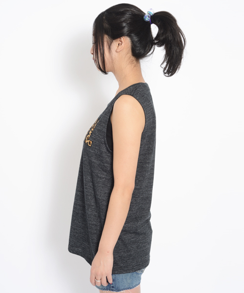 X-girl（エックスガール）の「LEOPARD PATCHED TANK TOP（タンクトップ・レディース・ホワイト/ブラック/ピンク/ネイビー・2/1）」の9枚目の写真