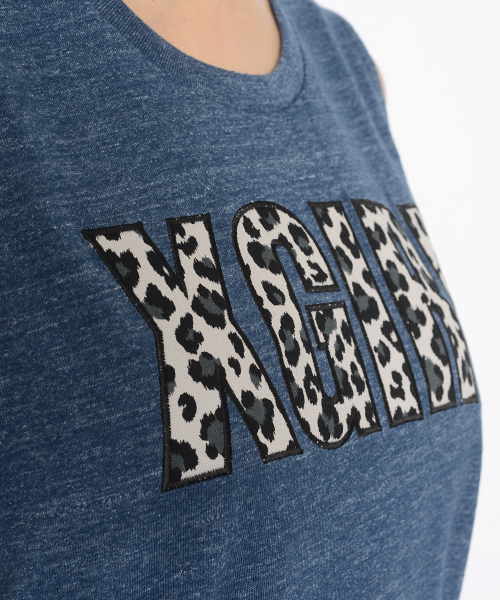 X-girl（エックスガール）の「LEOPARD PATCHED TANK TOP（タンクトップ・レディース・ホワイト/ブラック/ピンク/ネイビー・2/1）」の7枚目の写真