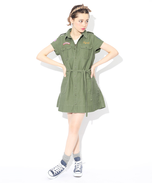 X-girl（エックスガール）の「LEOPARD PATCHED TANK TOP（タンクトップ・レディース・ホワイト/ブラック/ピンク/ネイビー・2/1）」の8枚目の写真