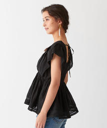 ne Quittez pas - ヌキテパ　コットンボイルレースバックリボン　トップス　アーバンリサーチ NE QUITTEZ PAS!（ヌキテパ）の「ne quittez pas（ヌキテパ