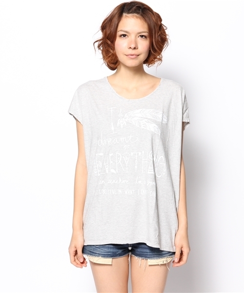 goa（ゴア）の「ﾈｲﾃｨﾌﾞﾌｪｻﾞｰﾌﾟﾘﾝﾄ Tシャツ（Tシャツ/カットソー・レディース・オフホワイト/グレー・FREE）」の3枚目の写真