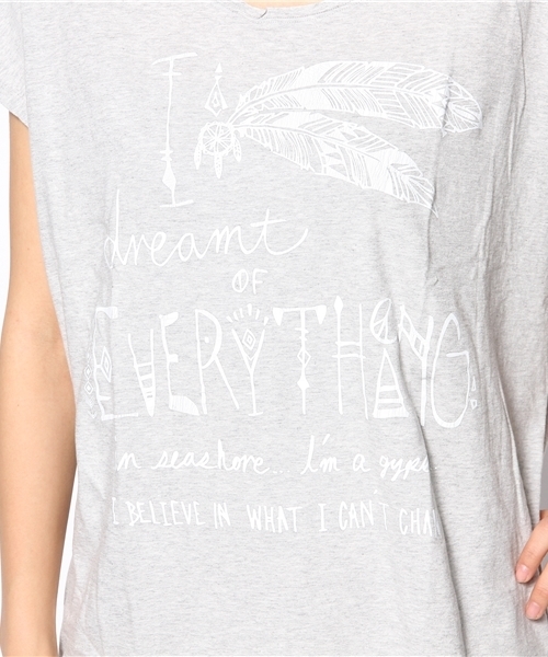 goa（ゴア）の「ﾈｲﾃｨﾌﾞﾌｪｻﾞｰﾌﾟﾘﾝﾄ Tシャツ（Tシャツ/カットソー・レディース・オフホワイト/グレー・FREE）」の8枚目の写真