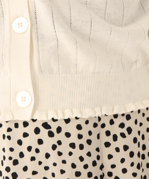 GLOBAL WORK（グローバルワーク）の「洗えるストライプアミカーディガン/835894（カーディガン/ボレロ・レディース・ホワイト/ブラック/ベージュ/ブルー・MEDIUM/LARGE）」の17枚目の写真