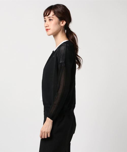 GGD（ジージーディー）の「メッシュニットカーデ（カーディガン/ボレロ・レディース・ホワイト/ブラック/レッド/ピンク/イエロー/ブルー/グリーン・MEDIUM/LARGE）」の8枚目の写真