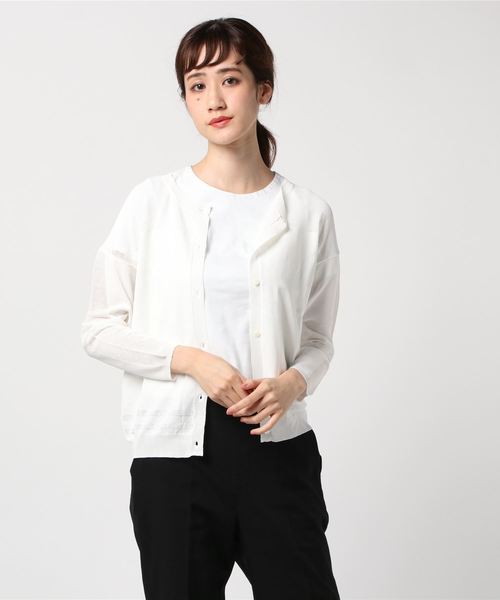 GGD（ジージーディー）の「メッシュニットカーデ（カーディガン/ボレロ・レディース・ホワイト/ブラック/レッド/ピンク/イエロー/ブルー/グリーン・MEDIUM/LARGE）」の19枚目の写真