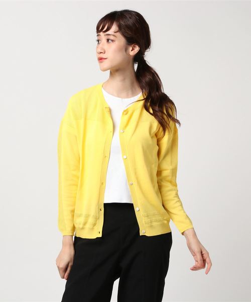 GGD（ジージーディー）の「メッシュニットカーデ（カーディガン/ボレロ・レディース・ホワイト/ブラック/レッド/ピンク/イエロー/ブルー/グリーン・MEDIUM/LARGE）」の13枚目の写真