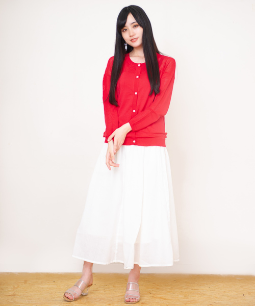 GGD（ジージーディー）の「メッシュニットカーデ（カーディガン/ボレロ・レディース・ホワイト/ブラック/レッド/ピンク/イエロー/ブルー/グリーン・MEDIUM/LARGE）」の18枚目の写真