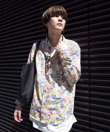 X906 ASST HOLIDAY LS SHIRTS/総柄ホリデーシャツ