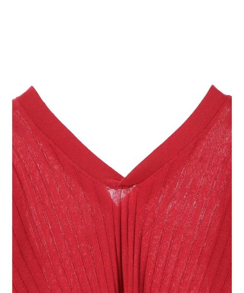 アースミュージック&エコロジー ヘンリーネック風前後2WAYカーディガン F 赤 earth music\u0026ecology（アースミュージックアンドエコロジー）の