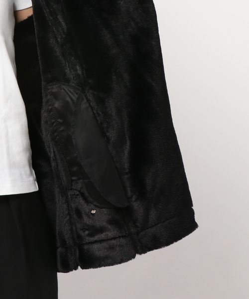 GeeRA(ジーラ)の「【19秋新着】フェイクムートンライダースコート(その他アウター・レディース・ブラック・MEDIUM/LARGE/X-LARGE)」の2枚目の写真