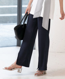 KOBE LETTUCE | フロントスリットストレートリブワイドパンツ(その他パンツ)