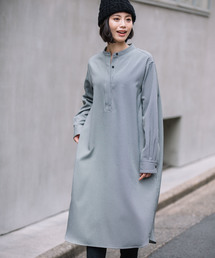 Munich | ウーリッシュウォームツイル　プルオーバーシャツワンピース(シャツワンピース)