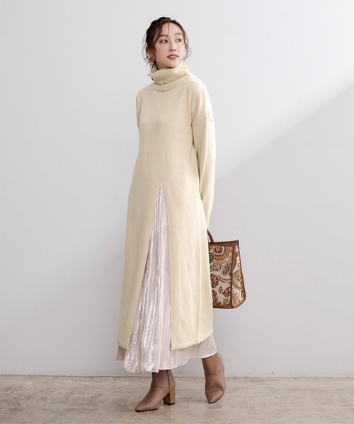 タートルネックスリットワンピ ス ワンピース Ur S ユアーズ のファッション通販 Zozotown